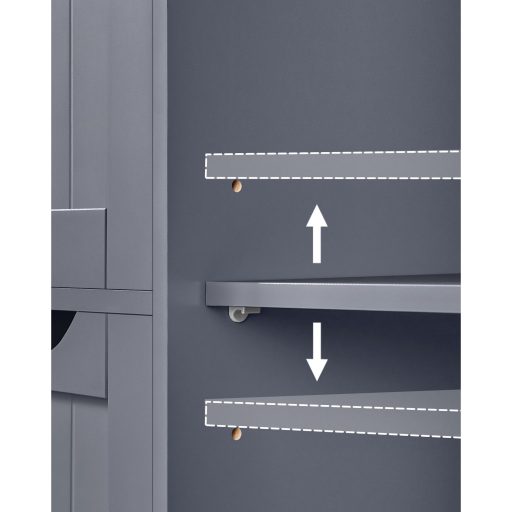 VASAGLE Fürdőszobai Padlószekrény, Fürdőszobai Tárolóegység 4 Fiókkal, Szabadon Álló