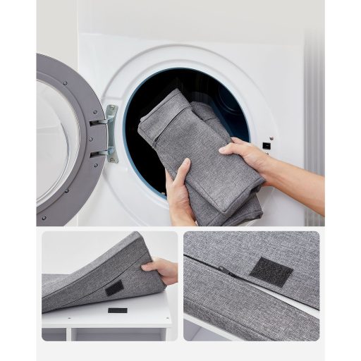 VASAGLE cipőpad párnával, tárolópad párnázott üléssel, előszobapad 12 rekesszel,