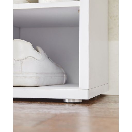 VASAGLE LHS15WT Cipőpad Pad Cipőtartó Ülőkével Párnával és 15 Rekeszes Tárolóval