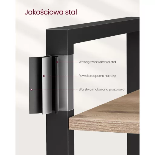 Könyvespolc, álló polc, 6 szintes, homokbarna 30 x 80 x 186 cm