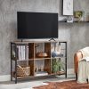 VASAGLE Könyvespolc, Könyvszekrény, Polcos Egység, TV Állvány, Konzolasztal, 6 Rekesszel,
