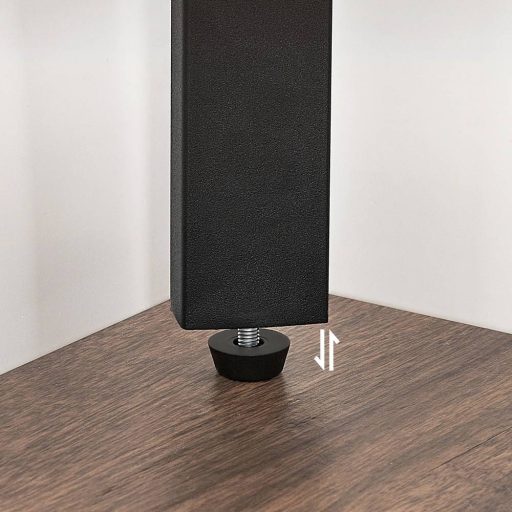 VASAGLE Sarokpolc, 4 szintes ipari tároló állvány, létra könyvespolc, szervező egység