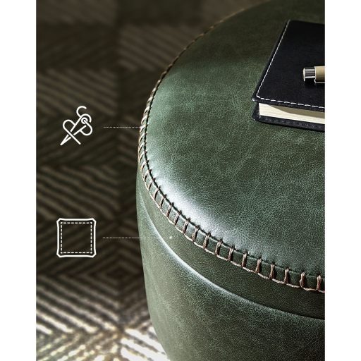 VASAGLE EKHO Kollekció - Tároló Ottomán, Öltözőasztal Szék, PU varrással, Középkori