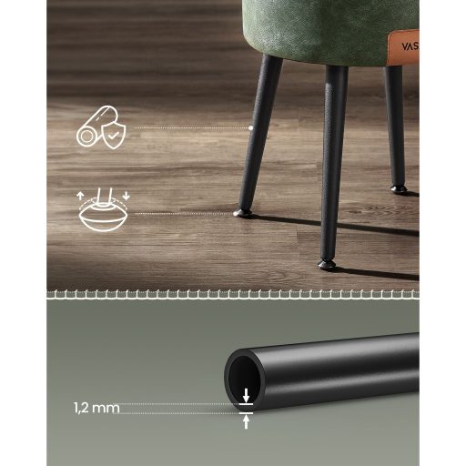 VASAGLE EKHO Kollekció - Tároló Ottomán, Öltözőasztal Szék, PU varrással, Középkori