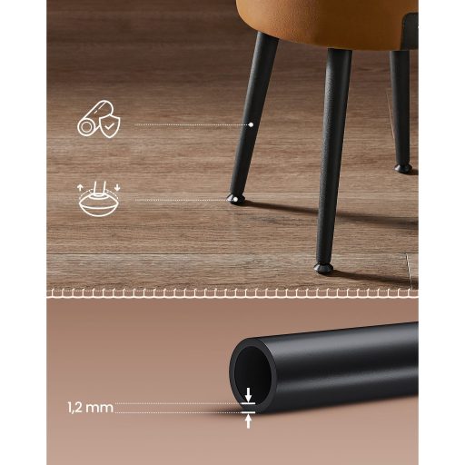 VASAGLE EKHO Kollekció - Tároló Puff, Fésülködő Szék, Műbőr Varrással, Középkori Modern