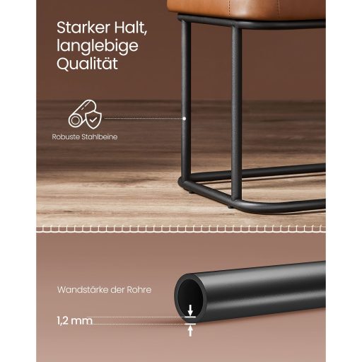 VASAGLE EKHO Kollekció - Pad előszobába és hálószobába, szintetikus bőr varrással, ottomán