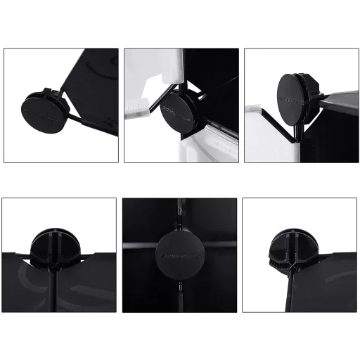 SONGMICS Ruhásszekrény 2 Ruhatartó Rúddal 180 x 145 x 37 cm Fekete, Schwarz, 143 x 178 x 36 cm