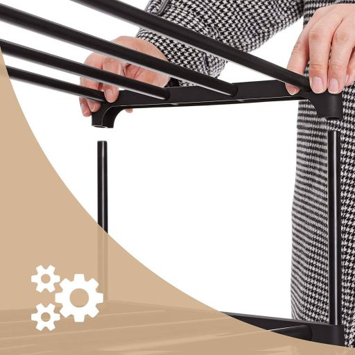 SONGMICS 6 szintes cipőtartó, vas cipőtároló szervező, testreszabható kialakítás,