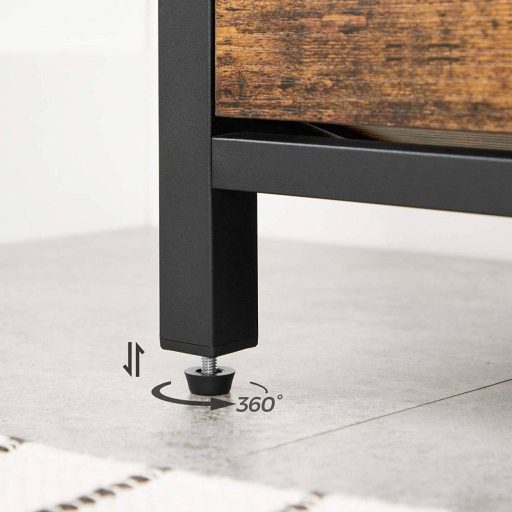 VASAGLE Cipőpad Párnázott Cipőrendező Lehajtható Cipőszekrény 6 Pár Cipőhöz Acélkeret