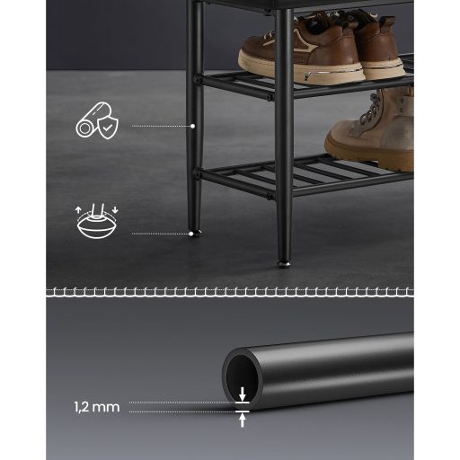 VASAGLE EKHO Kollekció LSB054B01 Cipőpad, Ülőhely, Bejárati Terület, Műbőr, Varrások, 60-as