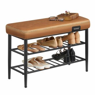 VASAGLE EKHO LSB054K01 Cipőpad varrással 30 x 80 x 50 cm Modern 135 kg teherbírás 135 kg műbőr