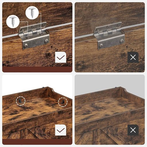 VASAGLE tárolóláda, tárolópad, takaródoboz 2 biztonsági zsanérral, cipőtároló pad, pajta