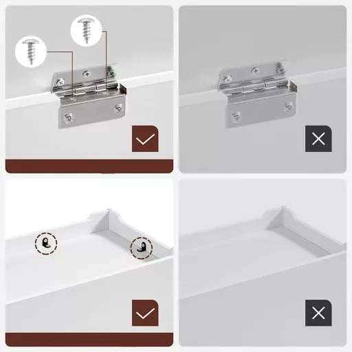 VASAGLE tárolóláda, tárolópad, takaródoboz 2 biztonsági zsanérral, cipőtároló pad, modern