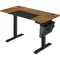 Elektromosan állítható íróasztal komplett, rusztikus barna 140x60x72-120cm