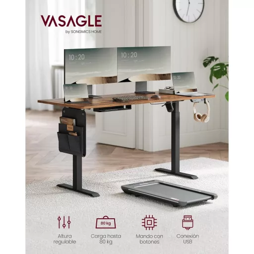 Elektromosan állítható íróasztal 70 x 160 x (72-120)cm