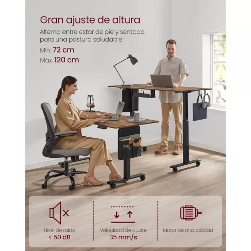 Elektromosan állítható íróasztal 70 x 160 x (72-120)cm