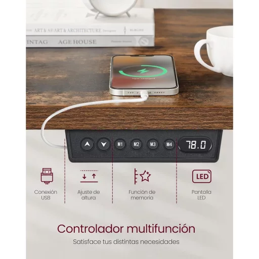 Elektromosan állítható íróasztal 70 x 160 x (72-120)cm