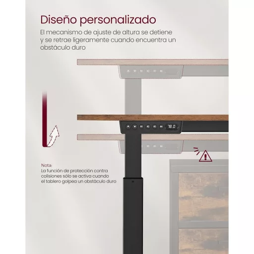 Elektromosan állítható íróasztal 70 x 160 x (72-120)cm
