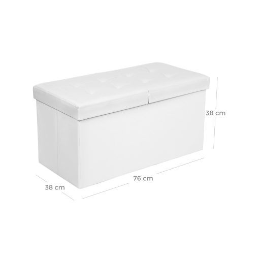 SONGMICS 300KG PU bőr + hab összehajtható ülőke tárolóhellyel