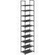 SONGMICS 10 szintes cipőtartó, cipőállvány, helytakarékos cipőtároló, 33 x 33 x 173 cm,