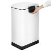 SONGMICS szemetes, 30L szemetes kuka, acél pedálos kuka, belső vödörrel és fedéllel, lágy
