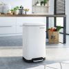 SONGMICS szemetes, 30L szemetes kuka, acél pedálos kuka, belső vödörrel és fedéllel, lágy