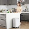 SONGMICS szemetes, 30L szemetes kuka, acél pedálos kuka, belső vödörrel és fedéllel, lágy
