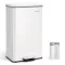 SONGMICS LTB540W4002 40 literes acél pedálos szemetes fedéllel és 15 zsákkal, fehér