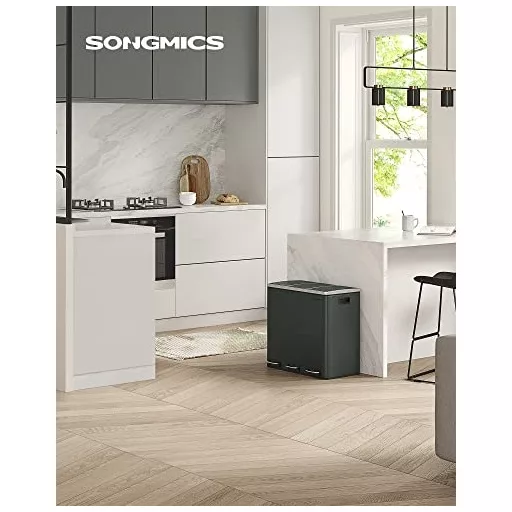 Szelektív szemeteskuka 3x18L, sötétszürke