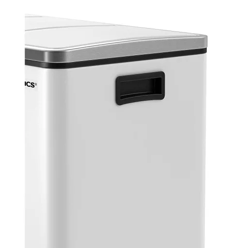 SONGMICS Szelektív Hulladékgyűjtő, 3 x 18 L Hármas Konyhai Szemetes, 3 Rekeszes Pedálos