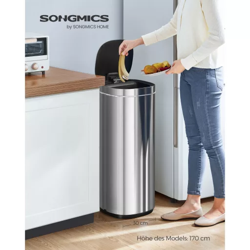 SONGMICS LTB620E50 50 literes automatikus mozgásérzékelős konyhai szemetes, több színű