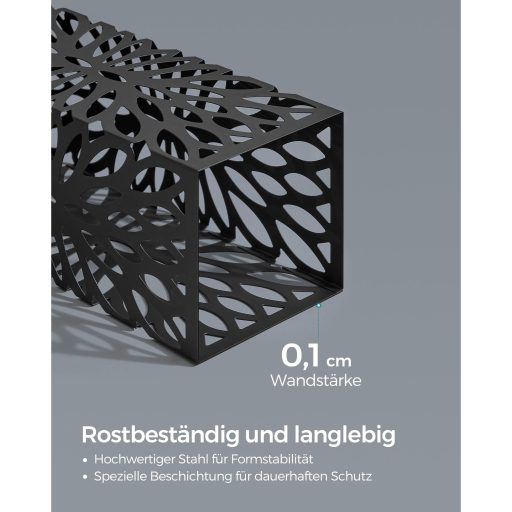 SONGMICS esernyőtartó, bejárati esernyőtartó, acél négyzet alakú esernyőállvány, szabadon