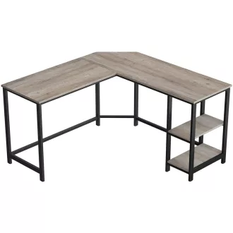 Sarok íróasztal polcokkal, greige 138x138x76cm