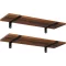 SONGMICS Fali Polcok Készlet 2 db, 60 x 20 x 7 cm, Lebegő Polcok, Dekoratív Polcok, Retro