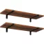SONGMICS Fali Polcok Készlet 2 db, 60 x 20 x 7 cm, Lebegő Polcok, Dekoratív Polcok, Retro