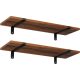 SONGMICS Fali Polcok Készlet 2 db, 60 x 20 x 7 cm, Lebegő Polcok, Dekoratív Polcok, Retro