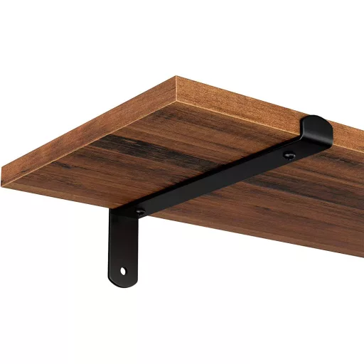 SONGMICS Fali Polcok Készlet 2 db, 60 x 20 x 7 cm, Lebegő Polcok, Dekoratív Polcok, Retro