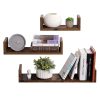 SONGMICS LWS066T01 3 darabos lebegő polc szett 30/45/60 cm fali polcok 10 kg teherbírással