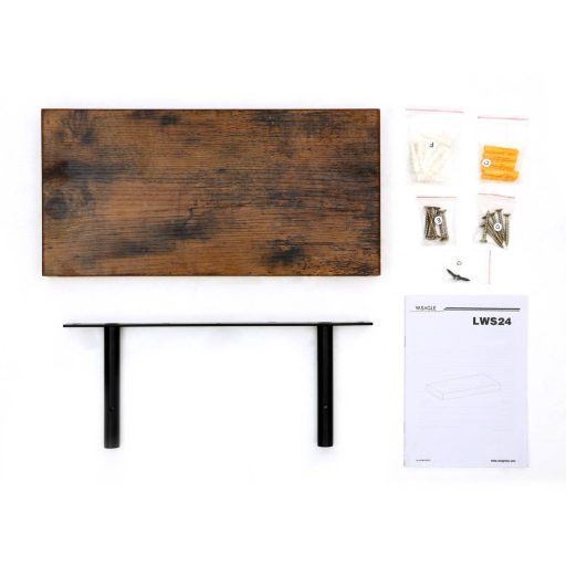 VASAGLE Lebegő Polc, Fali Polc Könyvekhez, Fotókhoz, Gyűjteményekhez, Fali Irodai Polc, 40 x 20