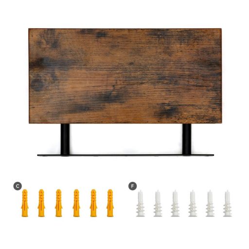 VASAGLE Lebegő Polc, Fali Polc Könyvekhez, Fotókhoz, Gyűjteményekhez, Fali Irodai Polc, 40 x 20