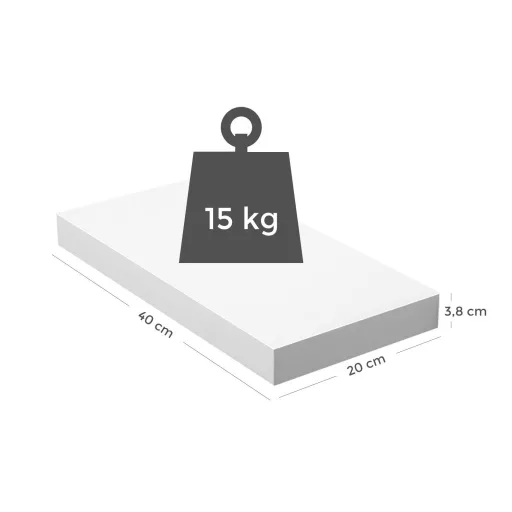 VASAGLE Lebegő Polc, Fali Polc Könyvekhez, Fotókhoz, Gyűjteményekhez, Fali Irodai Polc, 40 x 20