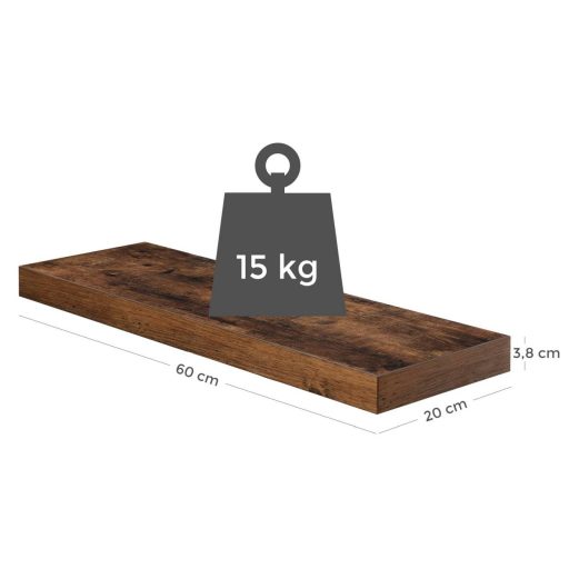 VASAGLE Lebegő Polc, Fali Polc Fotókhoz, Dekorációkhoz, Nappaliba, Konyhába, Előszobába,