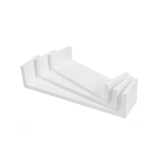 SONGMICS 3 darabos modern fali polc szett, lebegő MDF tárolópolcok magasfényű felülettel és