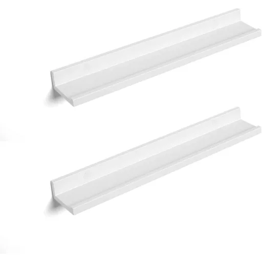 SONGMICS Lebegő Polcok Készlet 2 darab, Fali Polcok Magasfényű Felülettel, 60 x 10 cm,