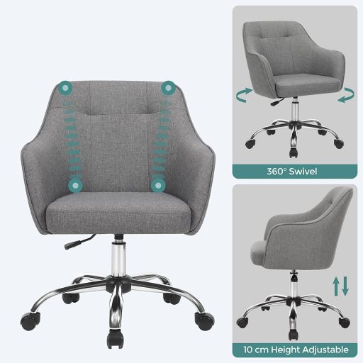 SONGMICS Irodai Szék, Kényelmes Íróasztali Szék, Magasságban Állítható Számítógépes