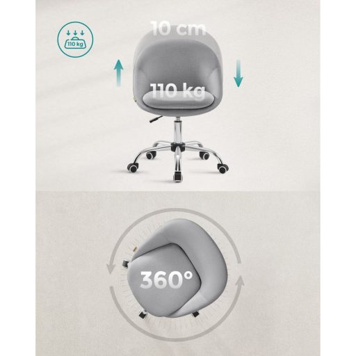 SONGMICS Homeoffice OBG020G01 Forgószék, Íróasztali Szék, Habpárnázás, Magasságban