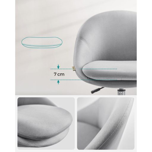 SONGMICS Homeoffice OBG020G01 Forgószék, Íróasztali Szék, Habpárnázás, Magasságban