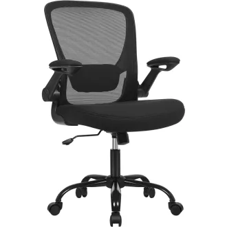   Irodai ergonomikus szék, deréktámasszal és hintázó funkcióval, fekete