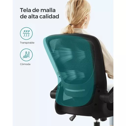 Irodai ergonomikus szék, deréktámasszal és hintázó funkcióval, fekete