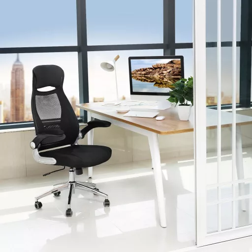 Irodai ergonomikus szék kar- és fejtámasszal, fekete